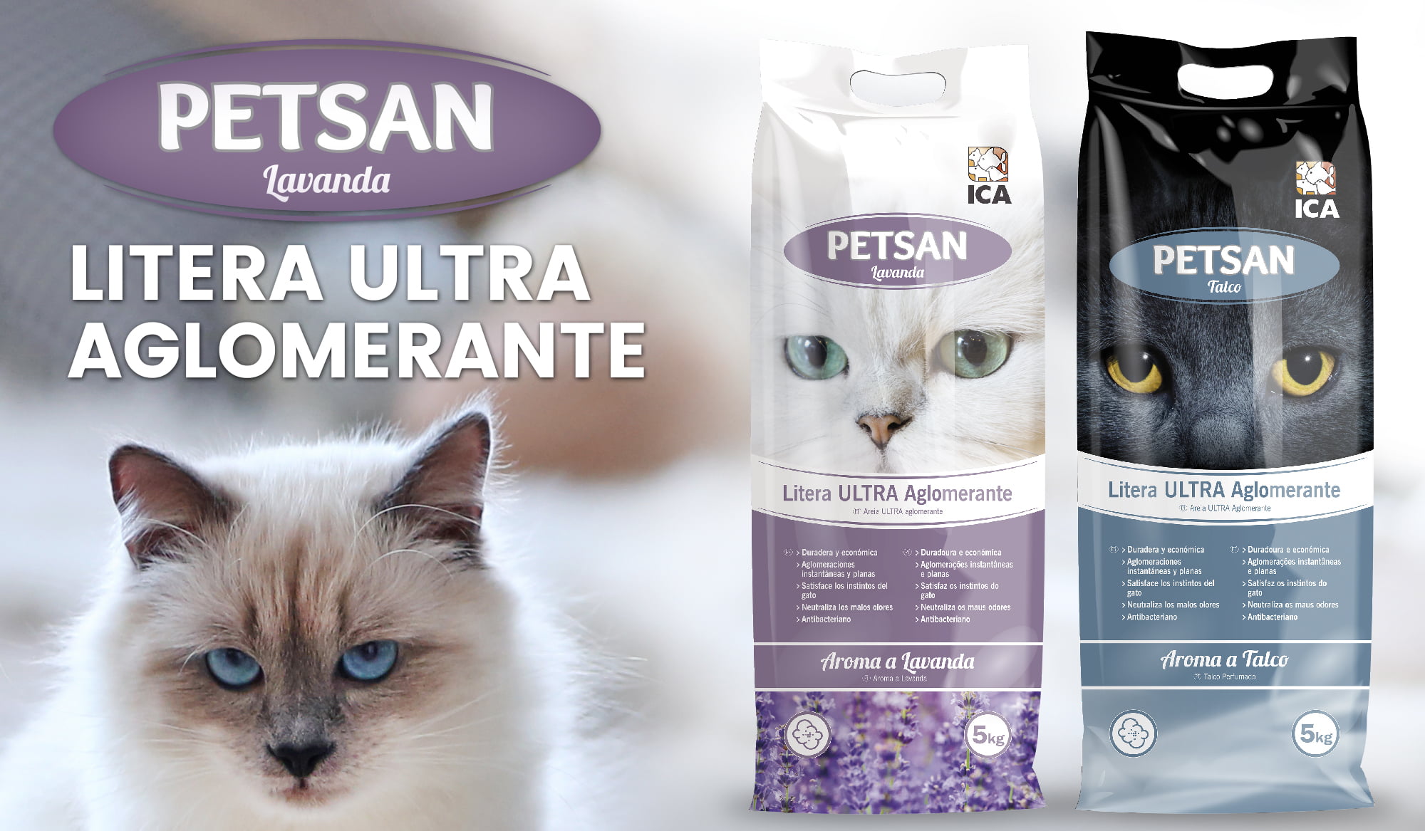 PETSAN: literas ULTRA aglomerantes para gatos